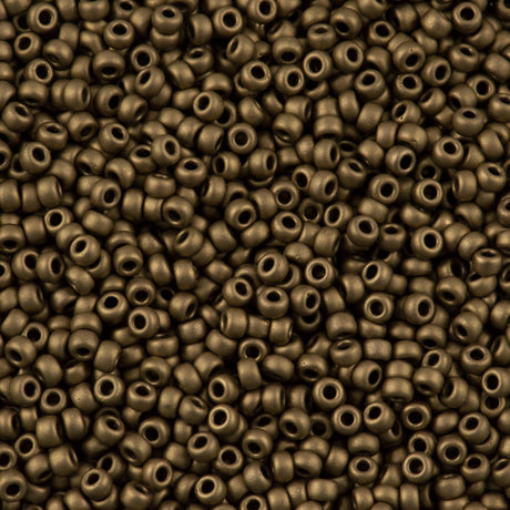 Miyuki Round Seed Bead 6/0 Matte Metallic Bronze 20g Tube (2006)