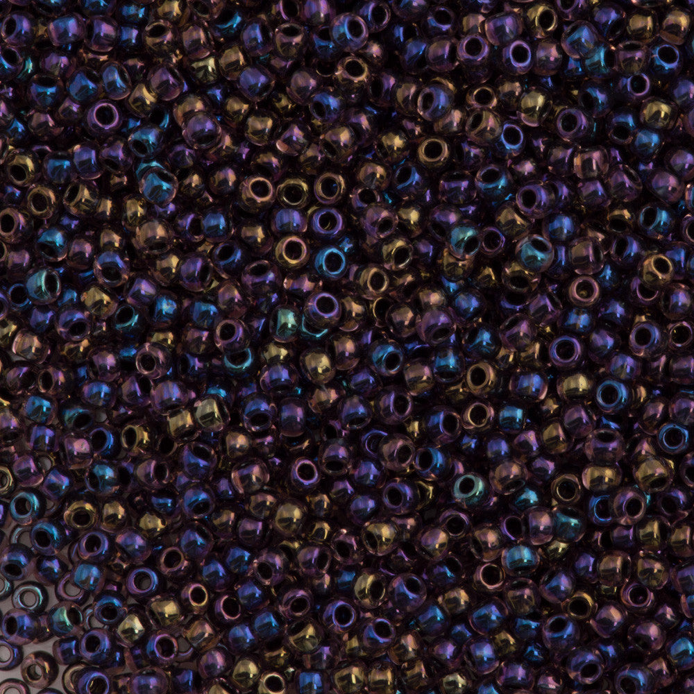 Toho Round Seed Bead 11/0 Inside Color Lined Midnight Purple 19g Tube (251)