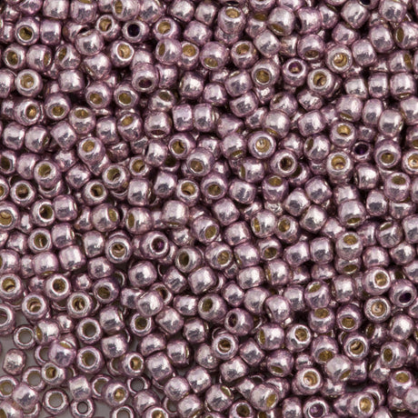 Toho Round Seed Bead 11/0 Permanent Finish Galvanized Lilac 2.5-inch Tube (554PF)