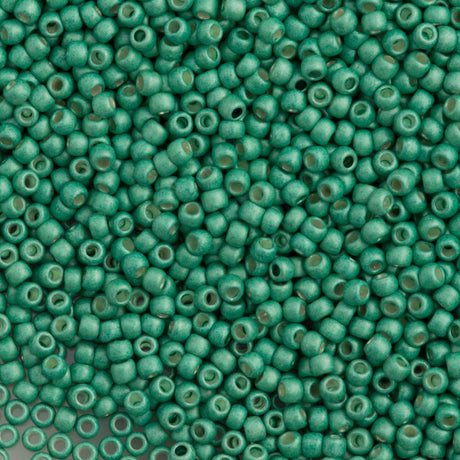 50g Toho Round Seed Bead 11/0 Galvanized Matte Satin Teal (561F)