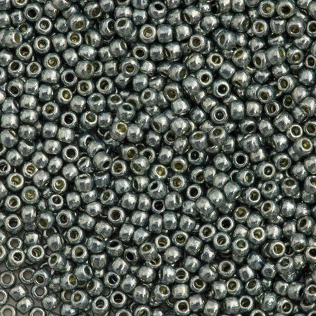 50g Toho Round Seed Bead 11/0 Permanent Finish Galvanized Blue Slate (565PF)