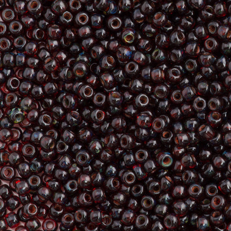 Toho Hybrid Round Seed Bead 6/0 Transparent Siam Ruby Picasso 30g (Y316)