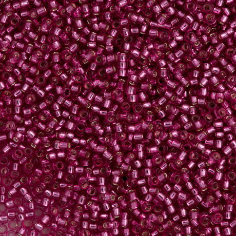 Toho Round Seed Bead 15/0 Silver Lined Mauve 2.5-inch Tube (2218)