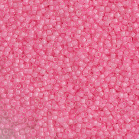 Toho Round Seed Bead 15/0 Inside Color Lined Cotton Candy 2.5-inch Tube (379)