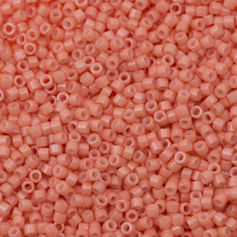 Miyuki Delica Seed Bead 11/0 Dyed Opaque Peach 2-inch Tube DB1363