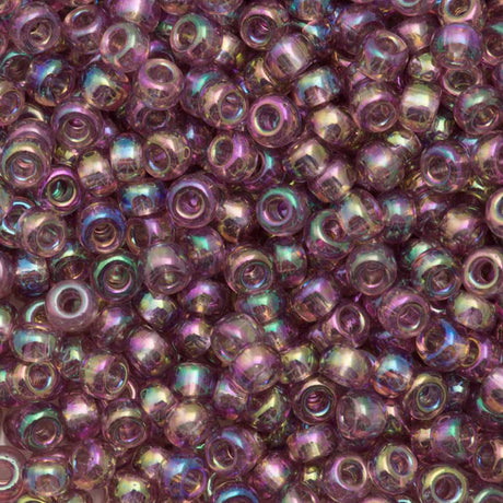 Miyuki Round Seed Bead 6/0 Transparent Light Lavendar AB 20g Tube (256D)