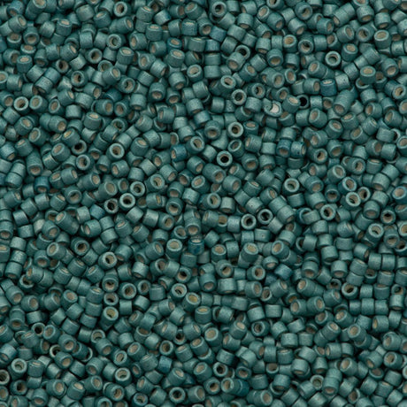 25g Miyuki Delica seed bead 11/0 Galvanized Matte Dark Aqua DB1172