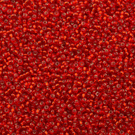 Miyuki Round Seed Bead 11/0 Silver lined Red (10)