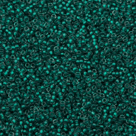 Miyuki Round Seed Bead 11/0 Semi-Matte Lined Emerald Grey 22g Tube (1933)