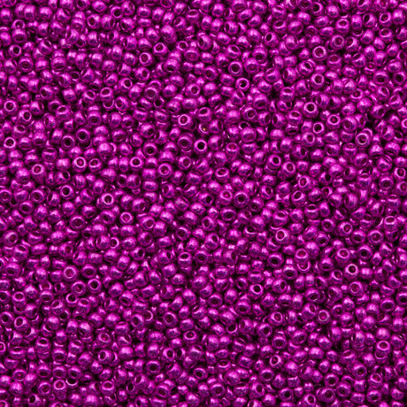 50g Czech Seed Bead 10/0 Metallic Fuchsia (18325)