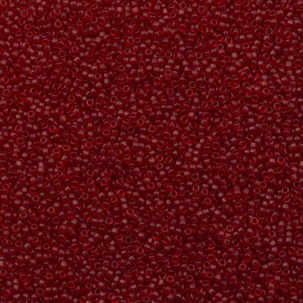 Toho Round Seed Bead 15/0 Transparent Garnet 2.5-inch Tube (5C)