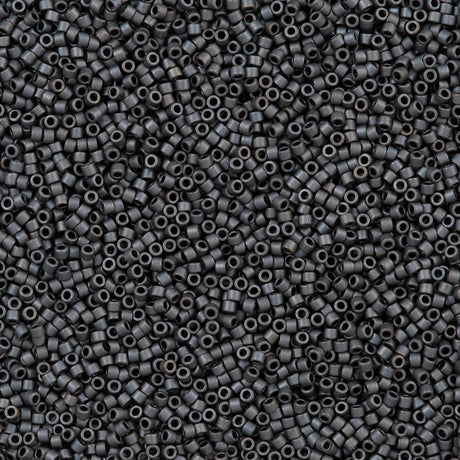 25g Miyuki Delica seed bead 11/0 Matte Charcoal DB306