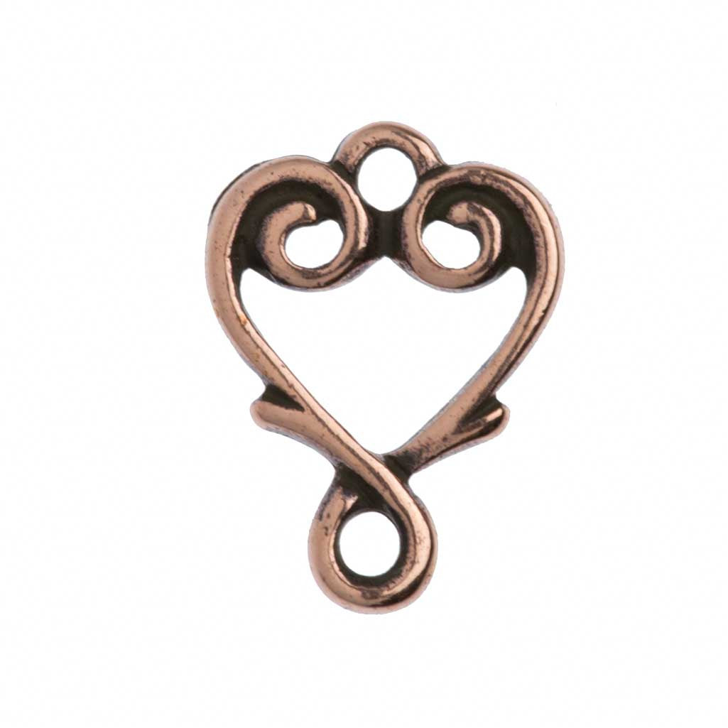 TierraCast Antique Copper Plated Pewter Vine Heart Link