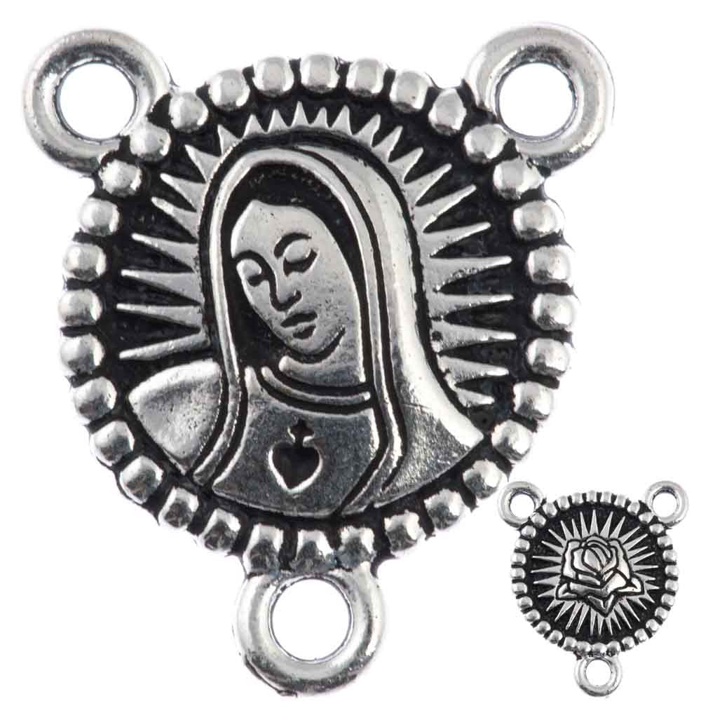 TierraCast Antique Silver Plated Pewter Our Lady Link