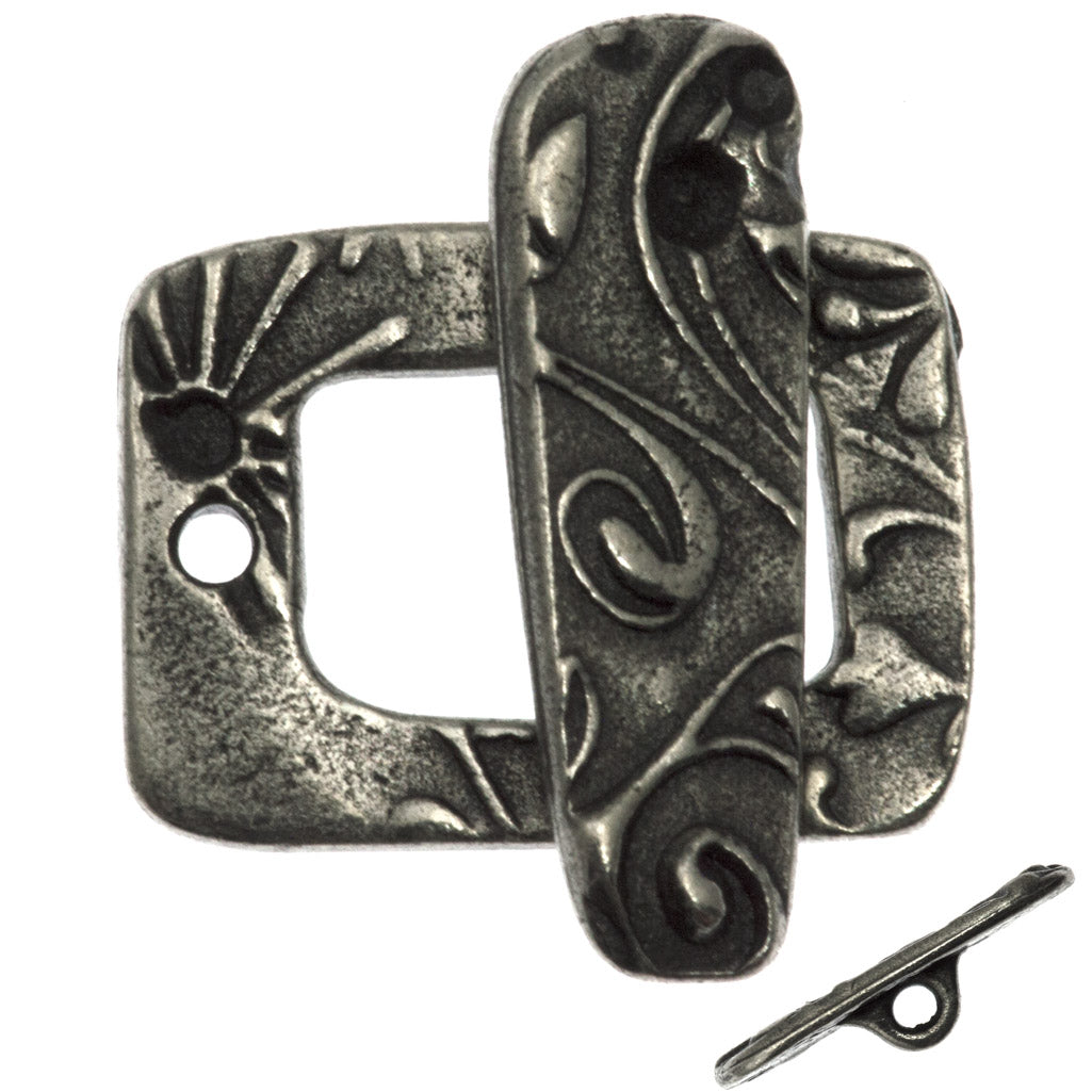 TierraCast Antique Pewter Jardin Clasp Set