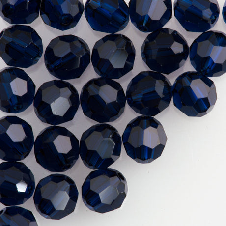 TRUE CRYSTAL 8mm Round Bead Dark Indigo (288)