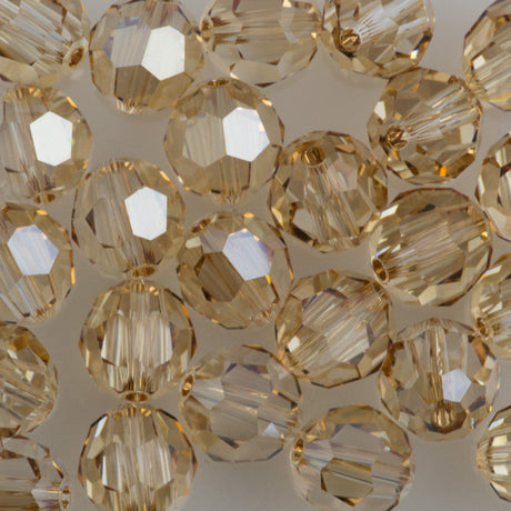 TRUE CRYSTAL 10mm Round Bead Crystal Golden Shadow (001 GSHA)