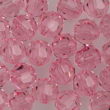 TRUE CRYSTAL 8mm Round Bead Light Rose (223)