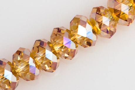 TRUE CRYSTAL 6x4mm Rondelle Bead Metallic Sunshine (001 METSH)