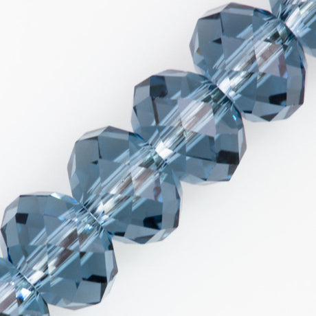 TRUE CRYSTAL 6x4mm Rondelle Bead Denim Blue (266)