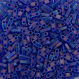 Miyuki Quarter Tila Seed Bead Transparent Matte Cobalt AB 7g Tube (151FR)