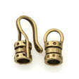 26mm Antique Brass Plated Crimp Hook and Eye Clasp