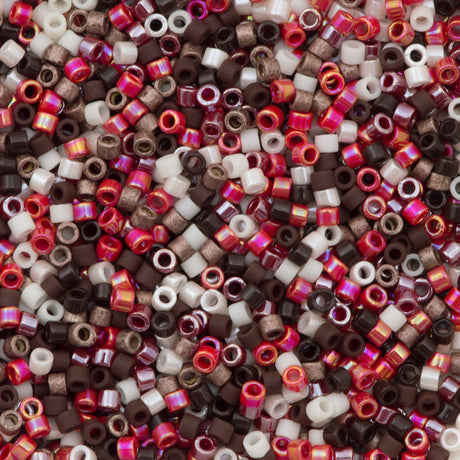 Miyuki Delica Seed Bead 11/0 Mix Chocolate Covered Cherries 7 Gram Tube (9001)