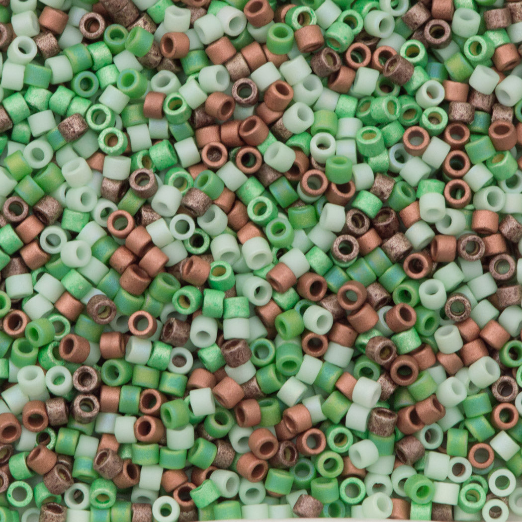 Miyuki Delica Seed Bead 11/0 Mix Mint Chocolate Chip 7 Gram Tube (9002)