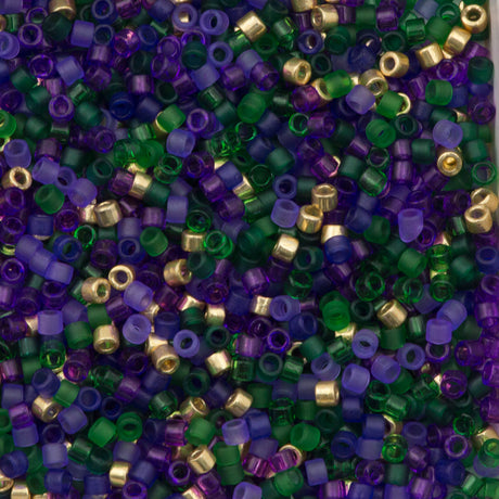 Miyuki Delica Seed Bead 11/0 Mix Mardi Gras 2-inch Tube (9038)