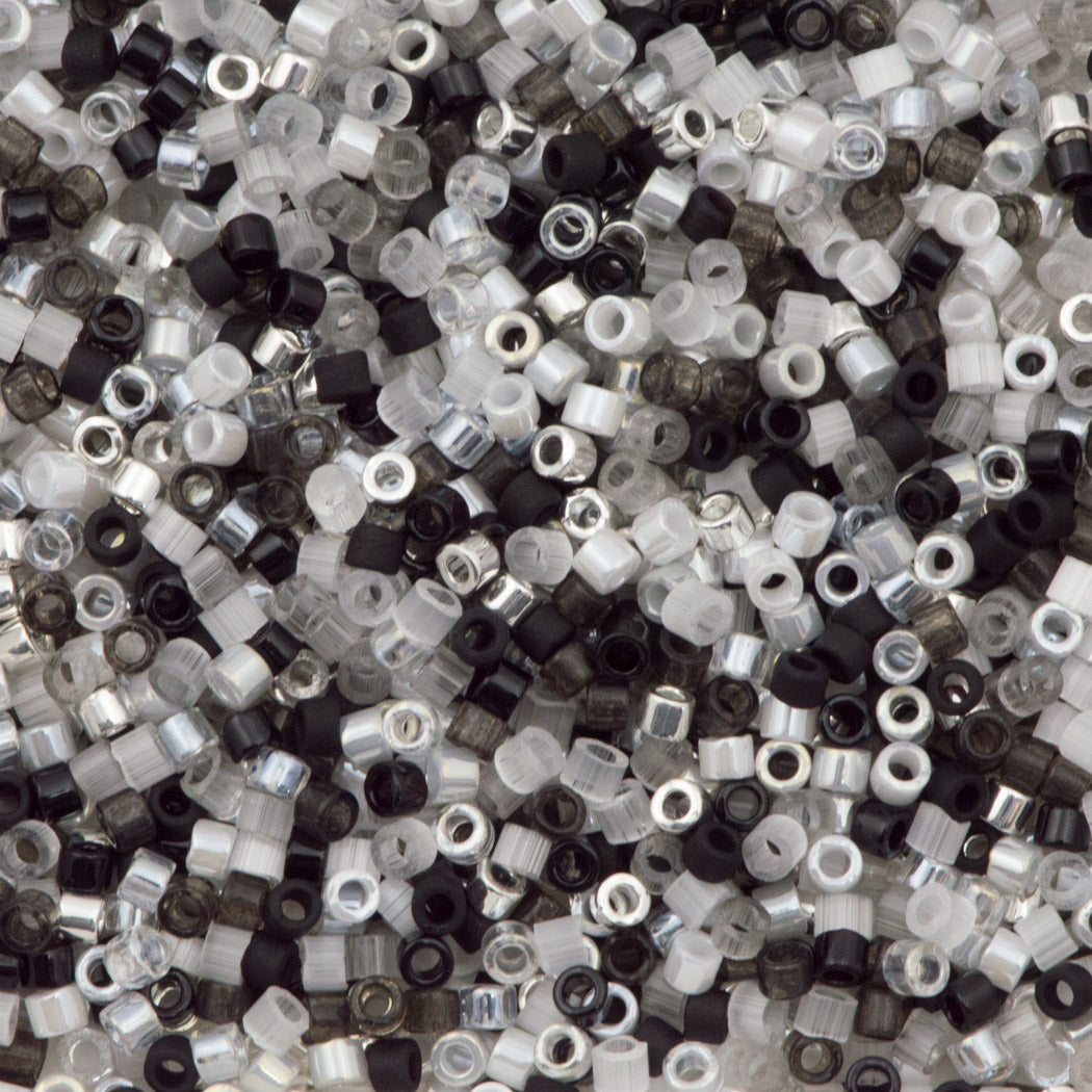 Miyuki Delica Seed Bead 11/0 Mix Black Tie 2-inch Tube (9048)