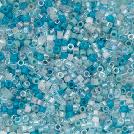 Miyuki Delica Seed Bead 11/0 Mix Seafoam 2-inch Tube (9097)