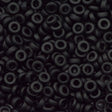 Miyuki 2.2mm Spacer Beads Opaque Matte Black 7g Tube (401F)