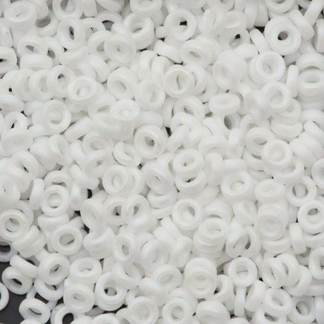 Miyuki 3mm Spacer Beads Opaque Matte White AB 8g Tube (402FR)