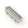 20x7mm Three Strand Delica Silver Plated Clasp