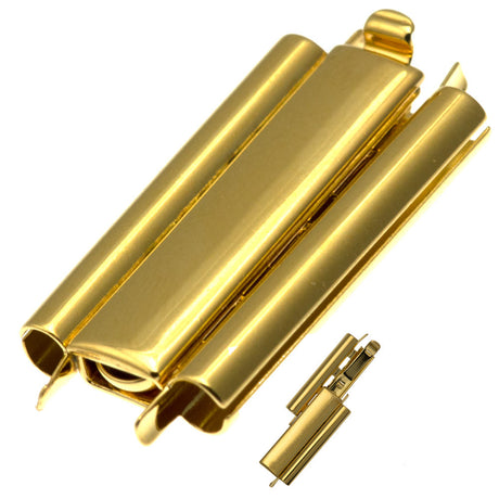 24x13mm Gold Plated Beadslide Clasp