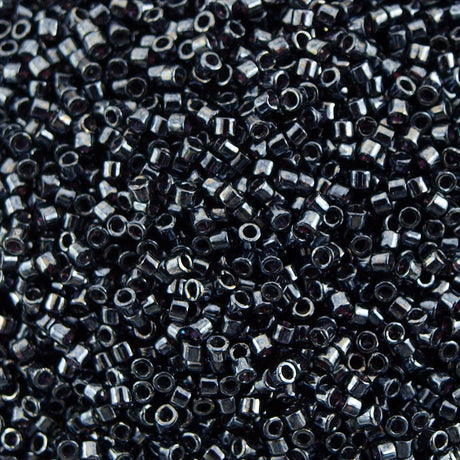 Miyuki Delica Seed Bead 15/0 Gunmetal 2-inch Tube DBS1