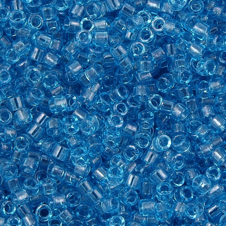 25g Miyuki Delica Seed Bead 11/0 Transparent Aqua Glazed Luster DB113