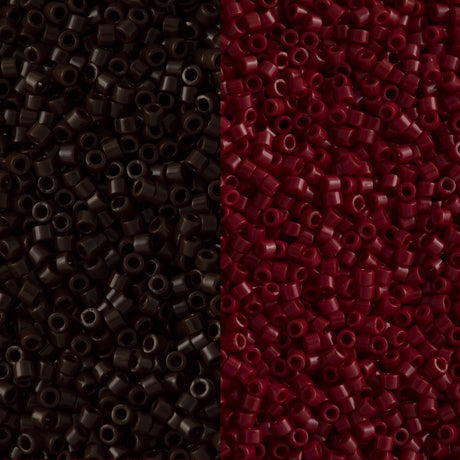 25g Miyuki Delica Seed Bead 11/0 Opaque Currant DB1134