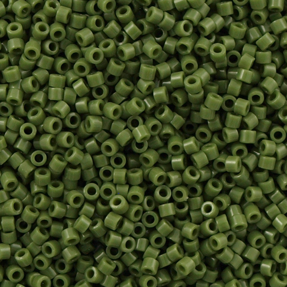 100g Miyuki Delica Seed Bead 11/0 Opaque Avocado DB1135