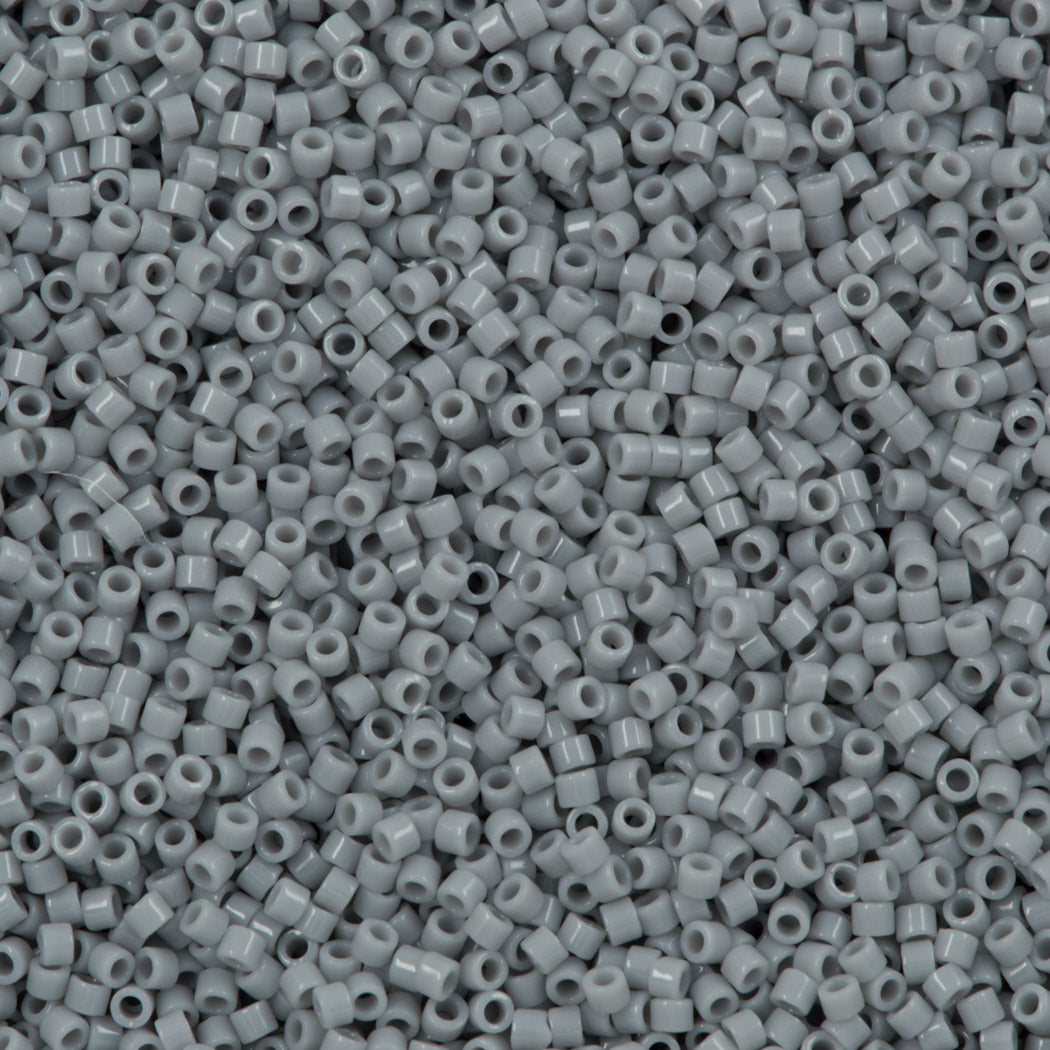 Miyuki Delica Seed Bead 11/0 Opaque Ghost Grey 2-inch Tube DB1139