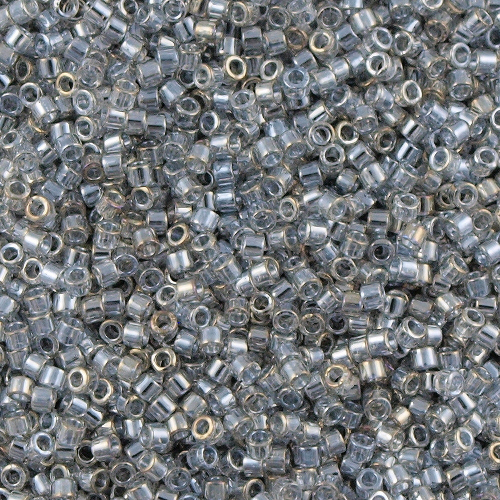 Miyuki Delica Seed Bead 11/0 Transparent Grey Luster 2-inch Tube DB114