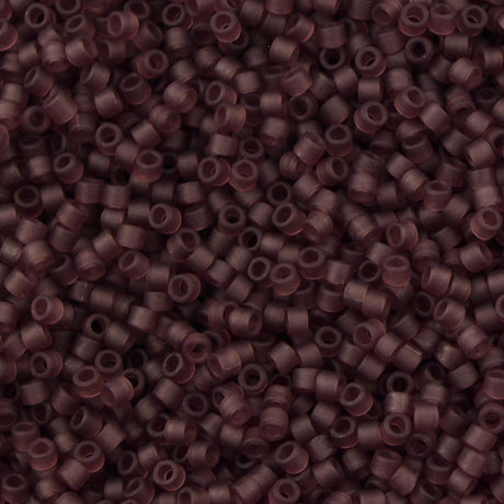 25g Miyuki Delica Seed Bead 11/0 Matte Transparent Dark Amethyst DB1264