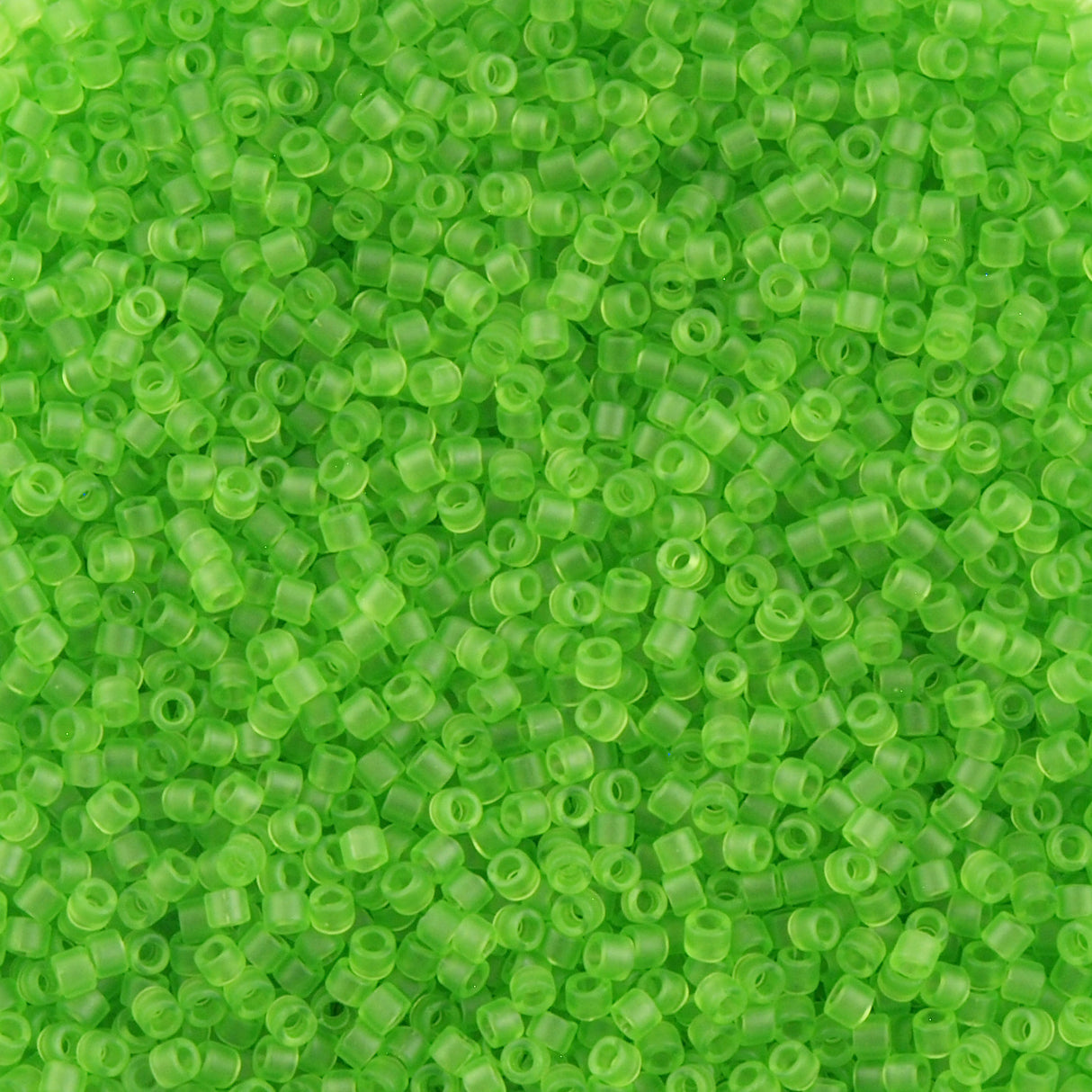 25g Miyuki Delica Seed Bead 11/0 Matte Transparent Dark Peridot DB1266