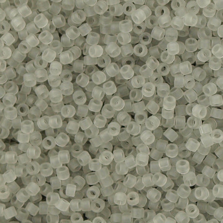 Miyuki Delica Seed Bead 11/0 Matte Transparent Light Grey 2-inch Tube DB1271