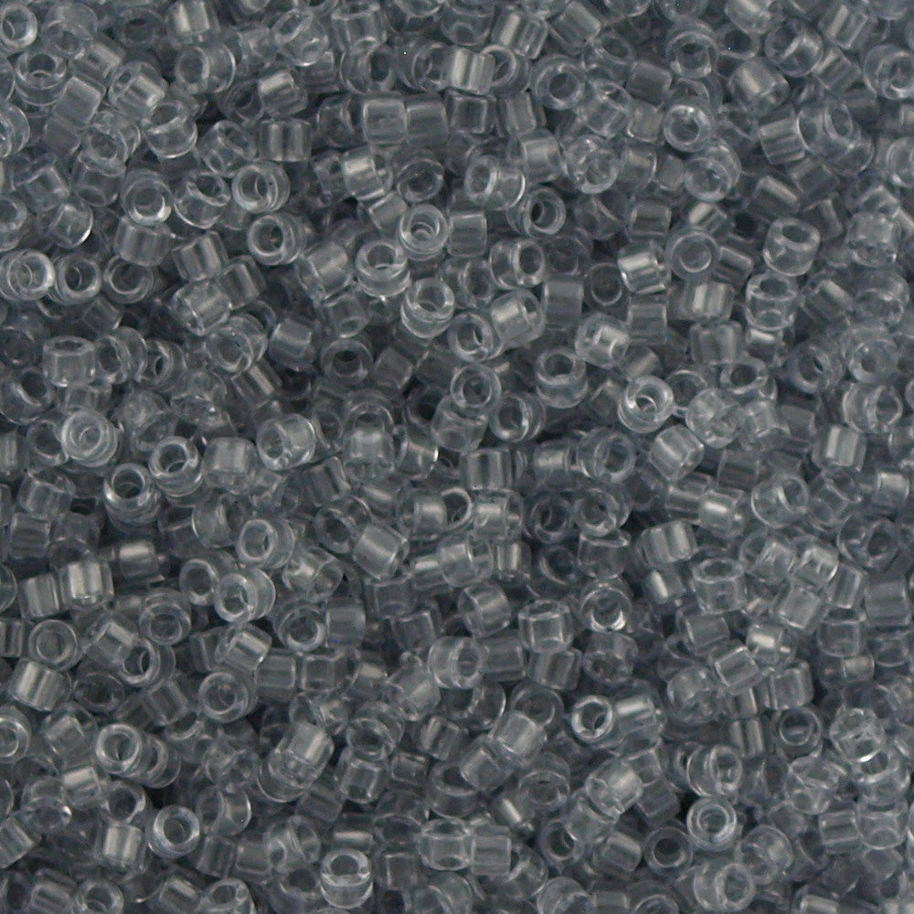 25G Miyuki Delica Seed Bead 11/0 Crystal Glazed Wolf Grey DB1406