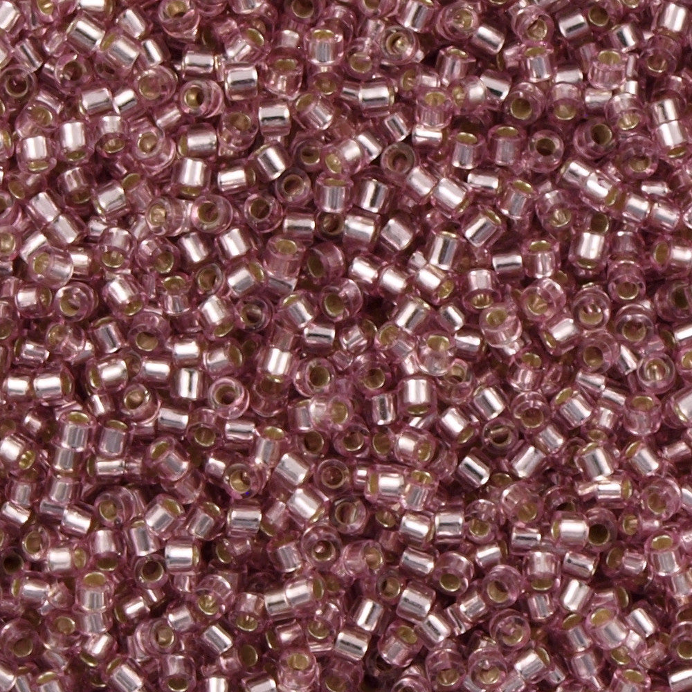 Miyuki Delica Seed Bead 11/0 Silver Lined Blush Rose 7g Tube DB1434