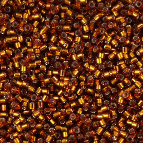 Miyuki Delica Seed Bead 10/0 Silver Lined Amber 7g Tube DBM144