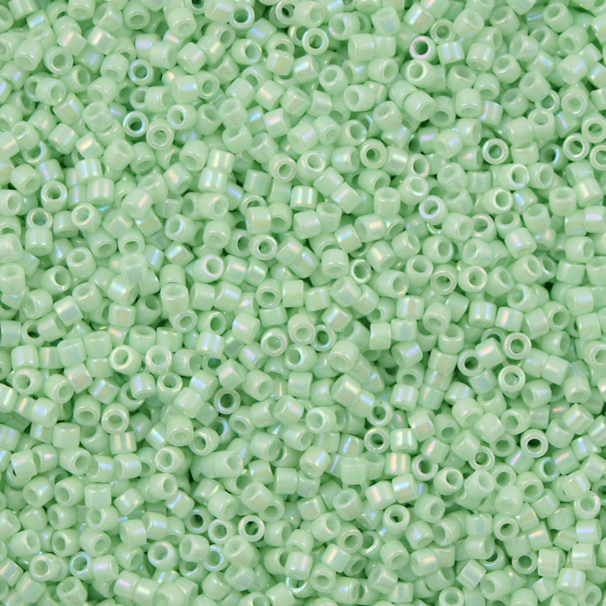 25g Miyuki Delica Seed Bead 11/0 Opaque Glazed Cool Mint AB DB1506