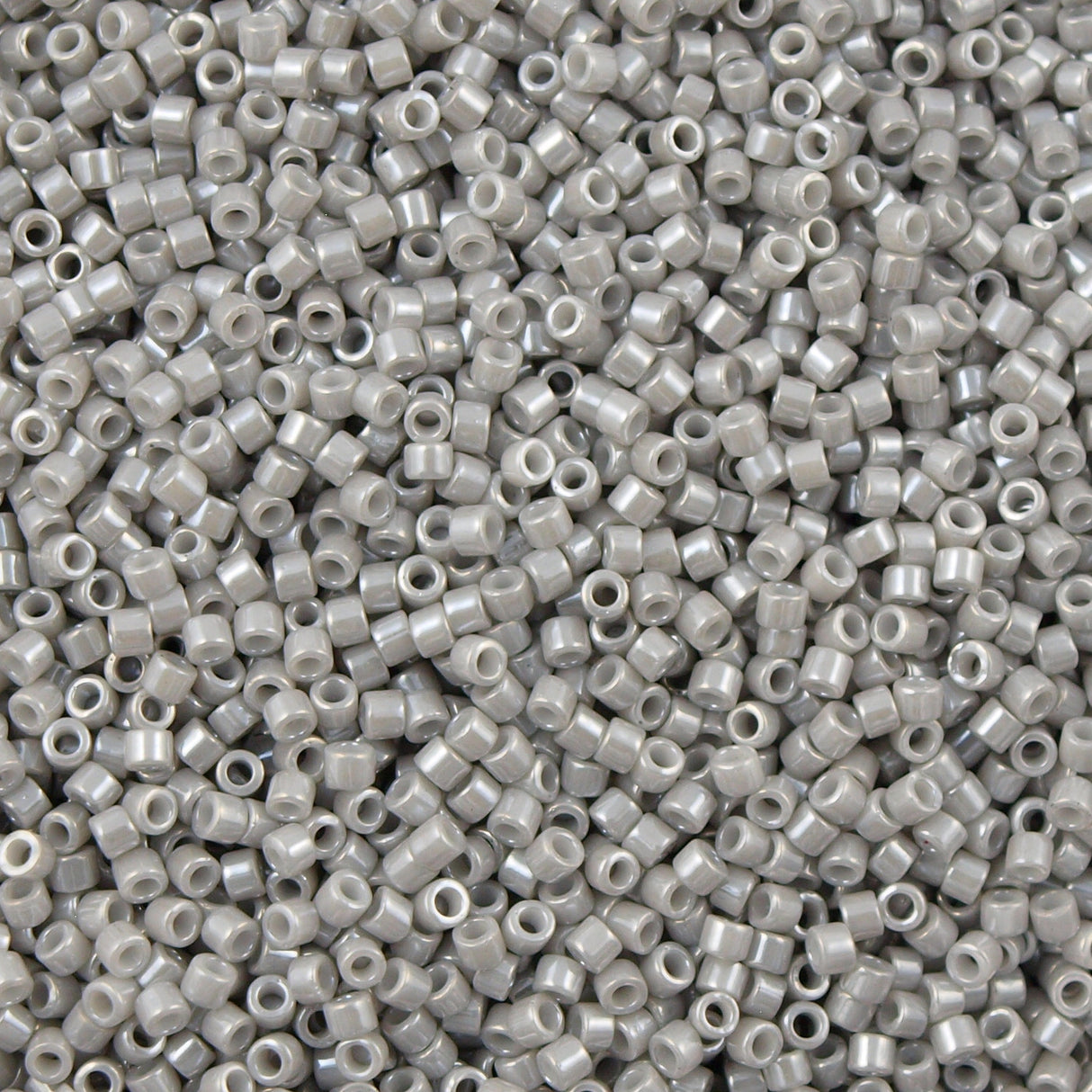 25g Miyuki Delica Seed Bead 11/0 Opaque Luster Dove Grey DB1538