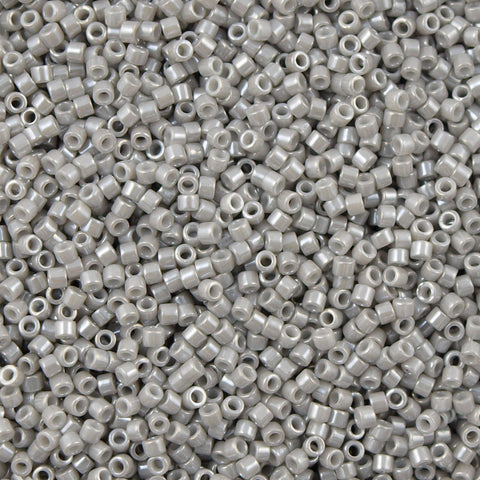 25g Miyuki Delica Seed Bead 11/0 Opaque Luster Dove Grey DB1538 | Aura ...